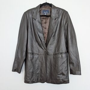 Denim&Co Brown Leather Jacket